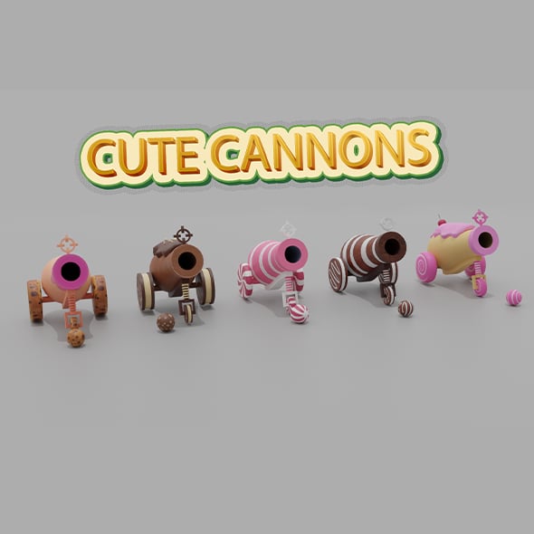 Cute Cannons - 3DOcean Item for Sale