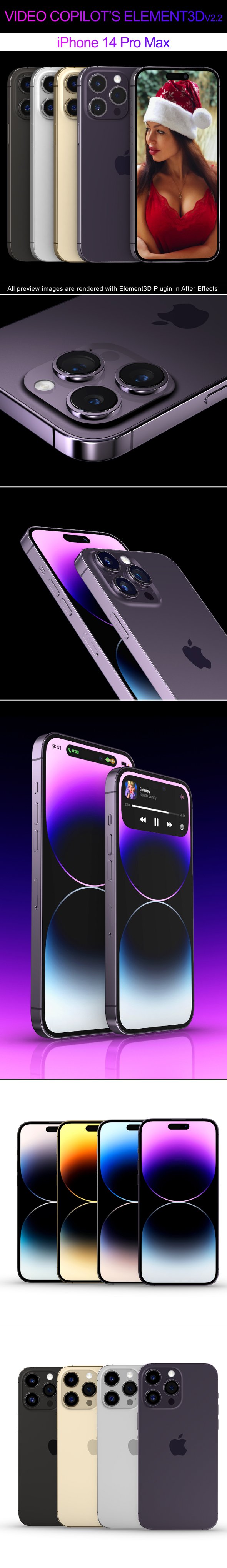 Element3D - iPhone 14 Pro Max - 3DOcean Item for Sale