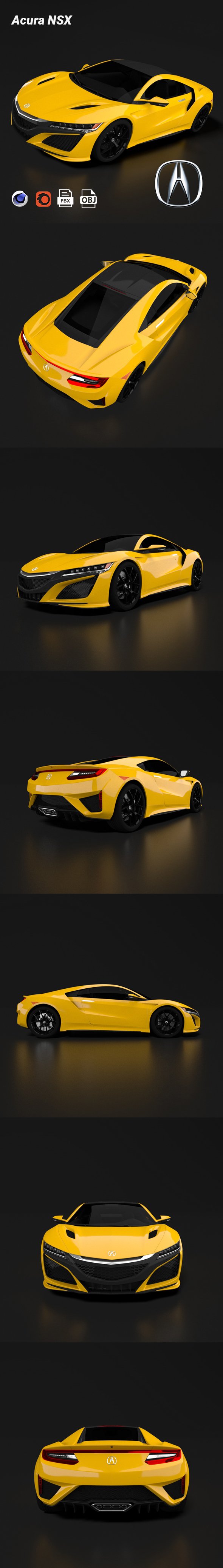 Acura NSX - 3DOcean Item for Sale