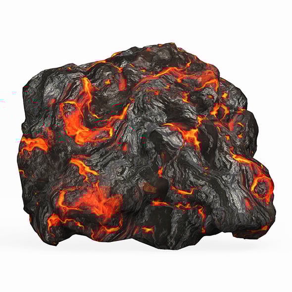 Game Ready Lava Rock 09 - 3DOcean Item for Sale