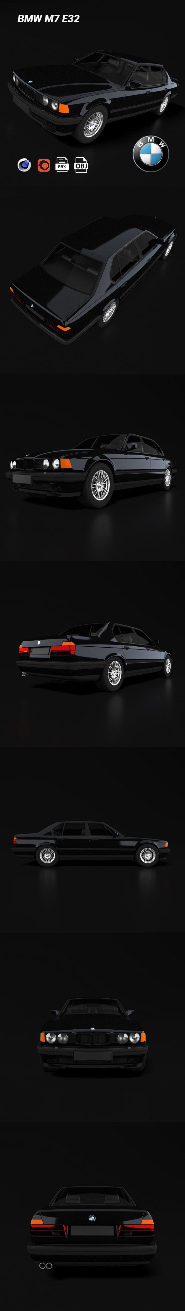 BMW M7 E32 - 3DOcean Item for Sale