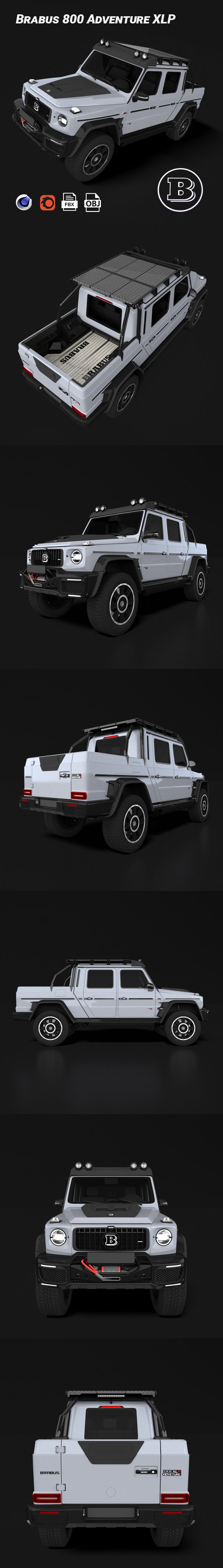 Mercedes-Benz G 63 Brabus 800 Adventure XLP - 3DOcean Item for Sale