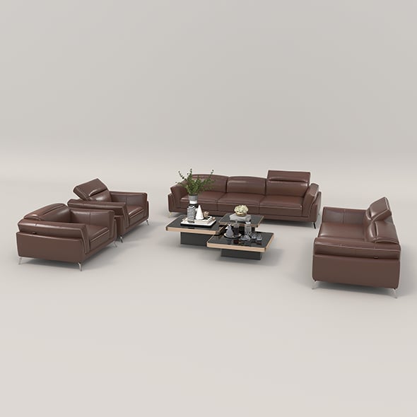 Modern Sofa and Coffee Table 5 - 3DOcean Item for Sale