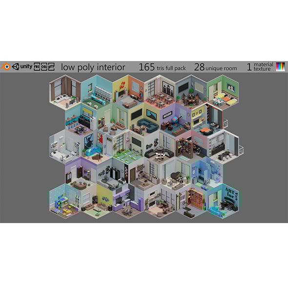 Cartoon interior 1 - 3DOcean Item for Sale