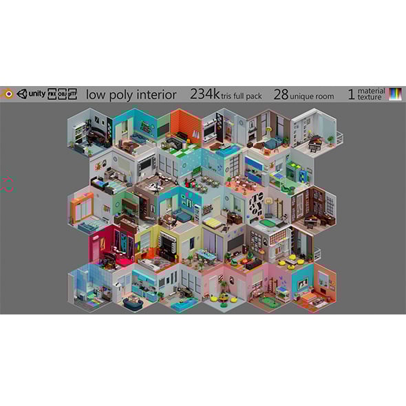 Cartoon interior 2 - 3DOcean Item for Sale