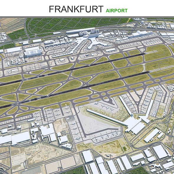 Frankfurt Airport 3d model - 3DOcean Item for Sale