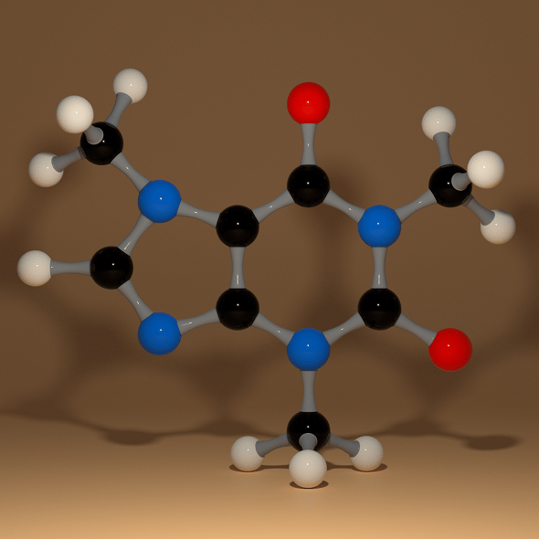 Caffeine Molecule C8H10N4O2 Coffee - 3DOcean Item for Sale