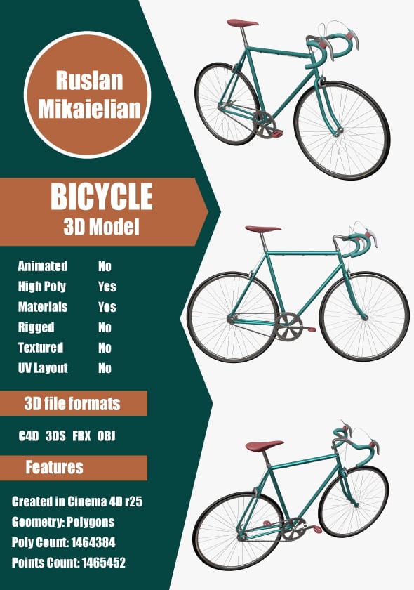 Bicycle - 3DOcean Item for Sale