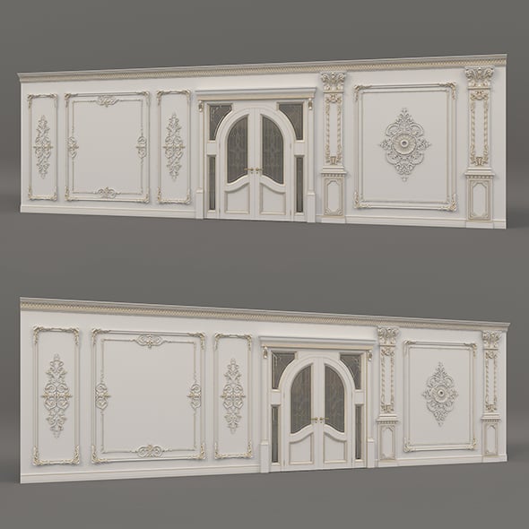 Classic Interior Wall Decoration 13 - 3DOcean Item for Sale