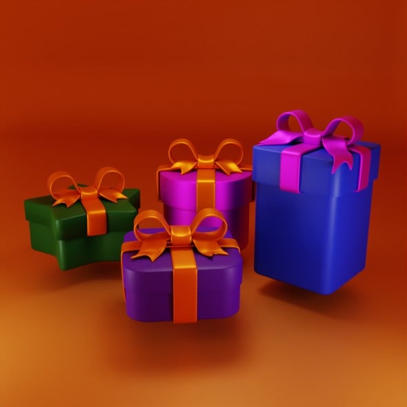 Gift boxes set - 3DOcean Item for Sale