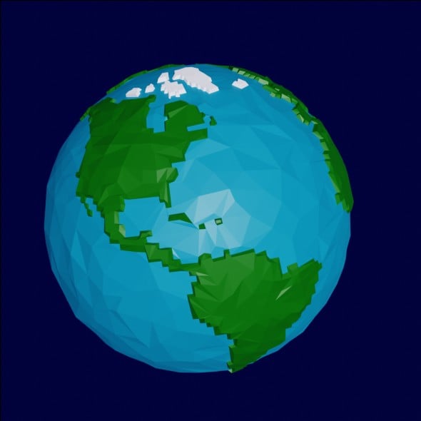 Low poly earth - 3DOcean Item for Sale