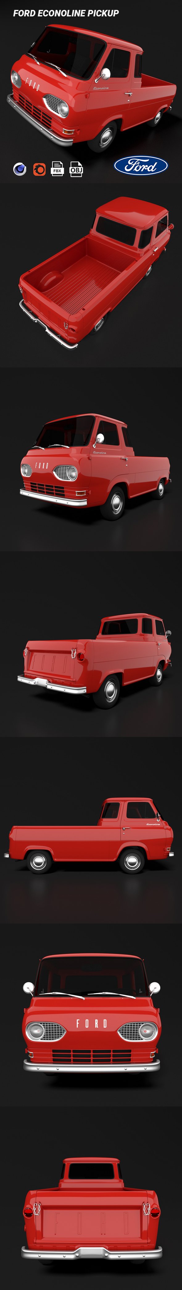 Ford Econoline Pickup - 3DOcean Item for Sale