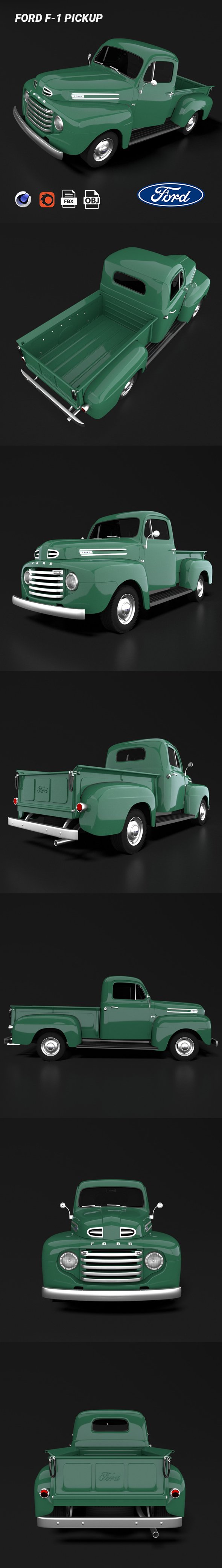 Ford F-1 Pickup - 3DOcean Item for Sale