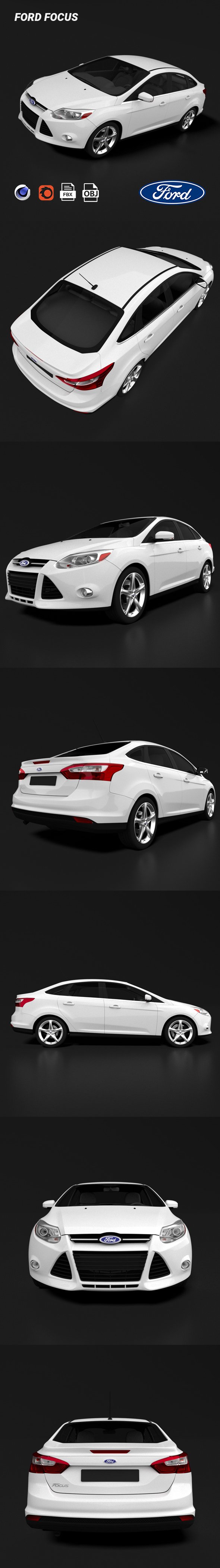 Ford Focus - 3DOcean Item for Sale