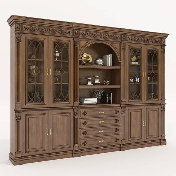 Display Cabinet Classic Style and Decoration 8 - 3DOcean Item for Sale