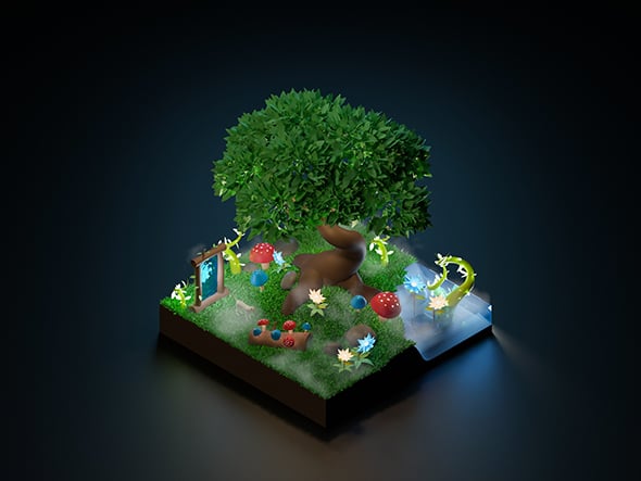 Mushroom garden - 3DOcean Item for Sale