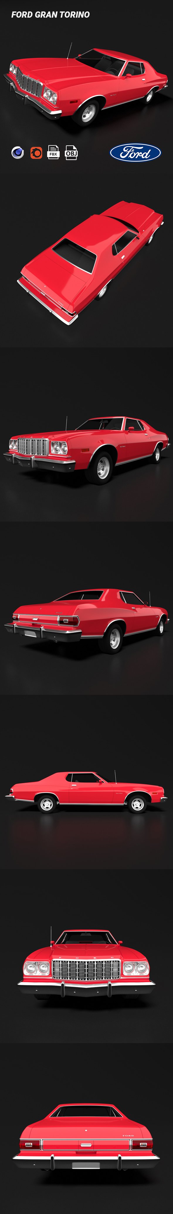 Ford Gran Torino - 3DOcean Item for Sale