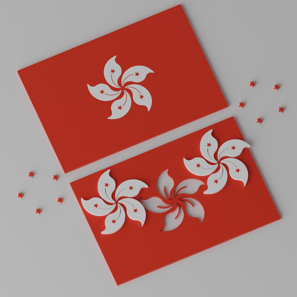 Hong Kong Flag - 3DOcean Item for Sale