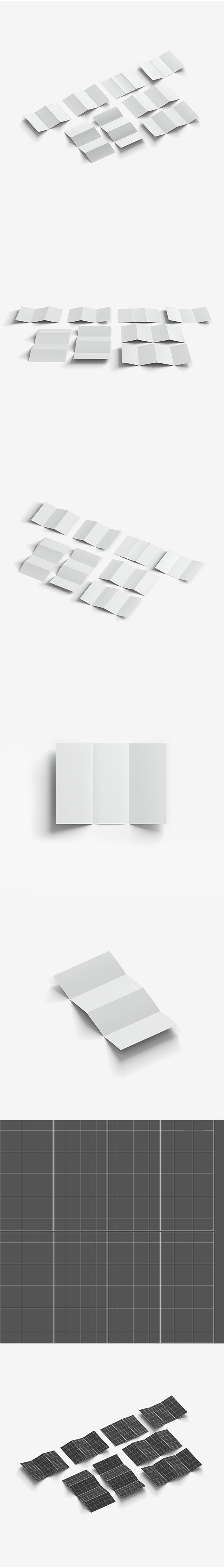 8 White Booklets and Flyers - bifold and trifold map guide brochure - 3DOcean Item for Sale