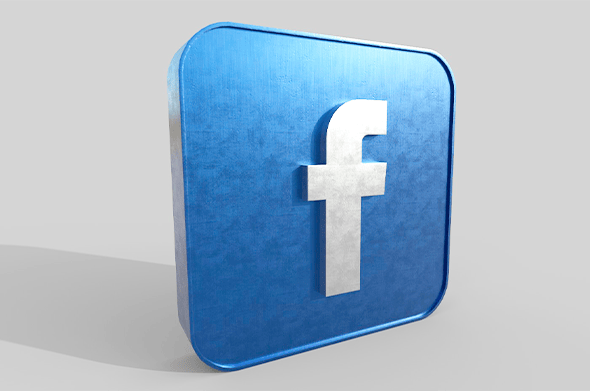 Facebook Logo 3D Model - 3DOcean Item for Sale