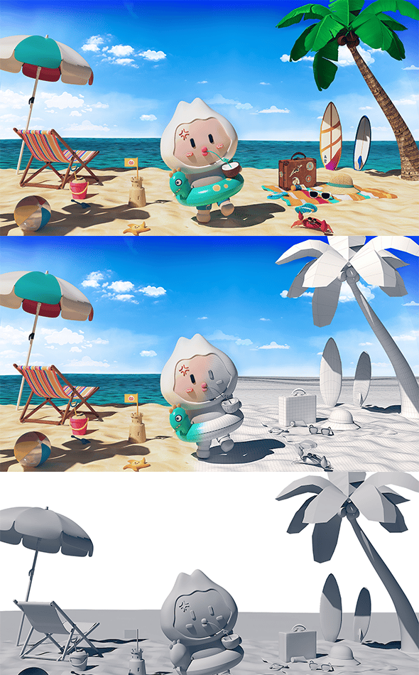 3d Beach - 3DOcean Item for Sale