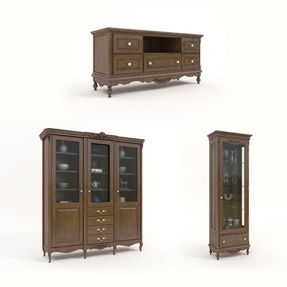 European Style Cabinets Collection 2 - 3DOcean Item for Sale