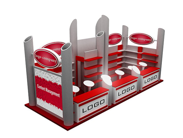 Booth Exhibition Stand a522a - 3DOcean Item for Sale