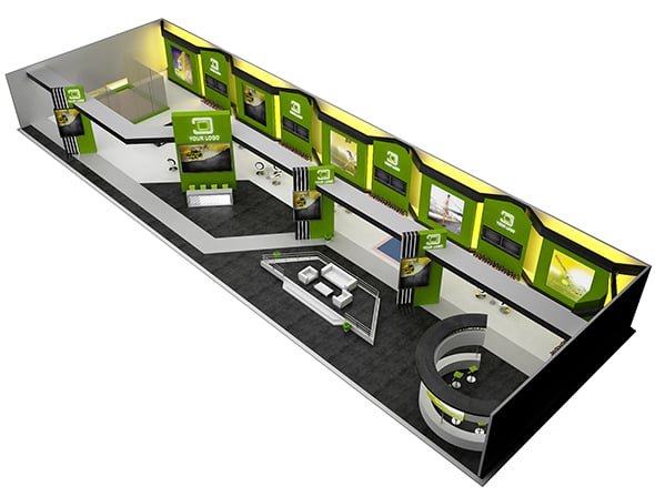 Booth Exhibition Stand a532 - 3DOcean Item for Sale