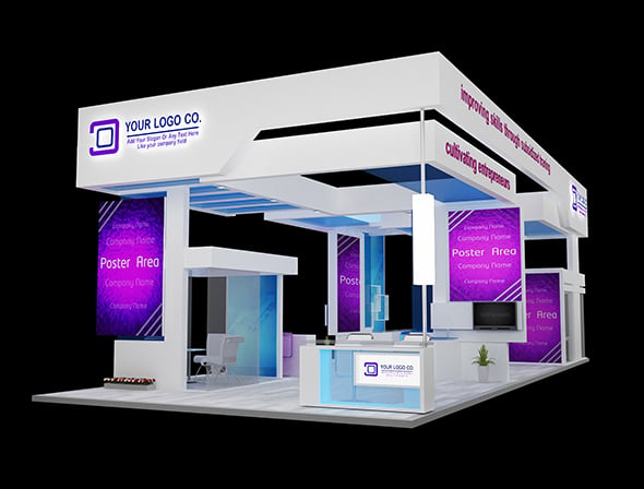 Booth Exhibition Stand a539 - 3DOcean Item for Sale