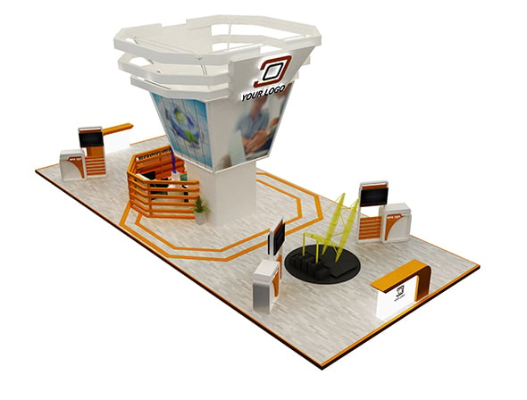Booth Exhibition Stand a548b - 3DOcean Item for Sale