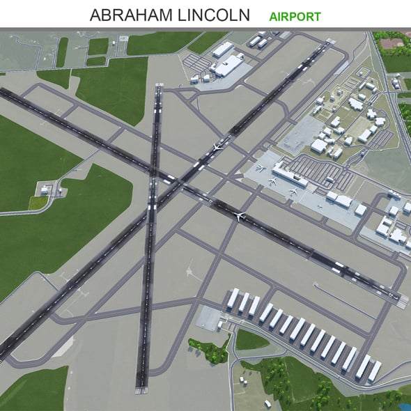 Abraham Lincoln Capital Airport Springfield 10km - 3DOcean Item for Sale