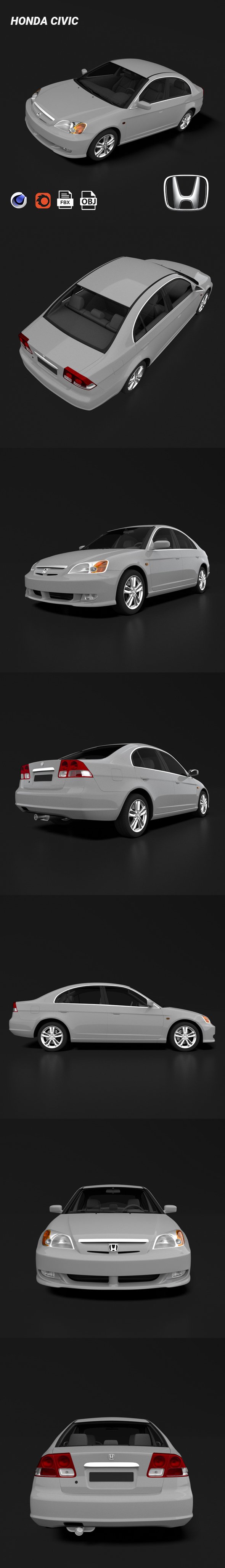 Honda Civic - 3DOcean Item for Sale