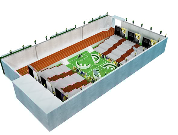 Soccer Football Goal Stadium Cafe Layout a542 - 3DOcean Item for Sale