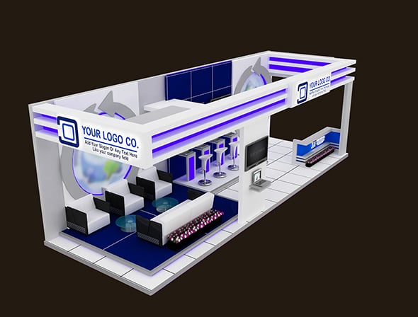 Booth Exhibition Stand a563a - 3DOcean Item for Sale