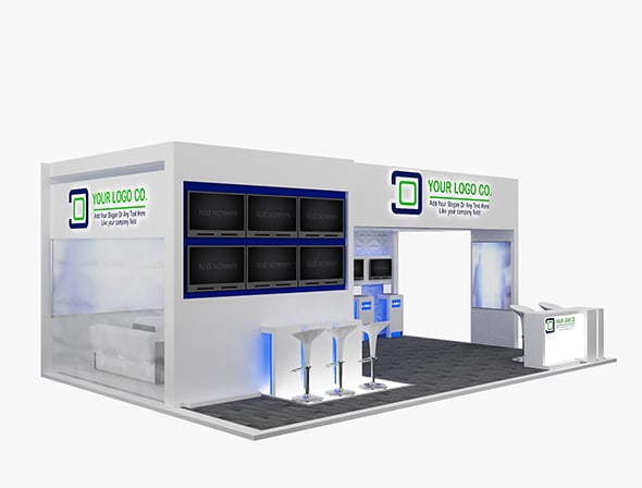 Booth Exhibition Stand a565a - 3DOcean Item for Sale