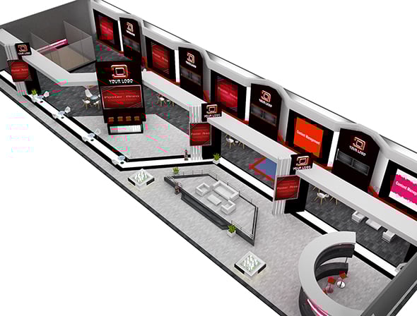 Booth Exhibition Stand a570a - 3DOcean Item for Sale