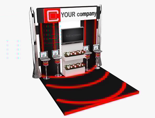 Booth Exhibition Stand a576a - 3DOcean Item for Sale