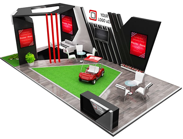 Booth Exhibition Stand a579d - 3DOcean Item for Sale