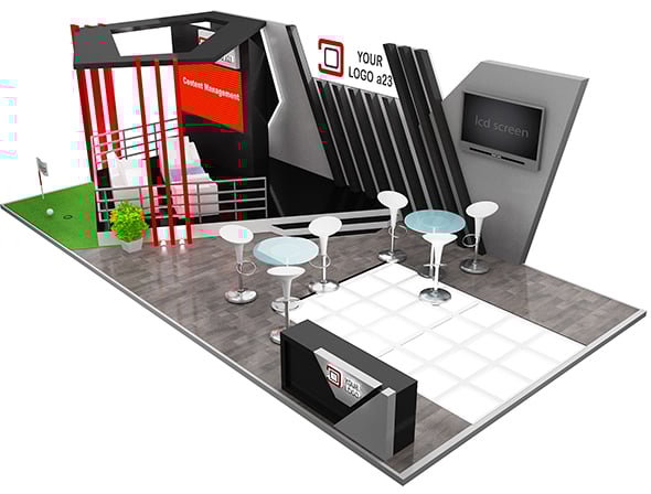 Booth Exhibition Stand a579f - 3DOcean Item for Sale