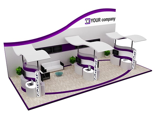 Booth Exhibition Stand a582a - 3DOcean Item for Sale