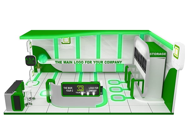 Booth Exhibition Stand a587b - 3DOcean Item for Sale