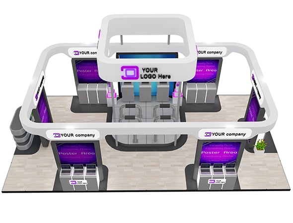 Booth Exhibition Stand a593c - 3DOcean Item for Sale