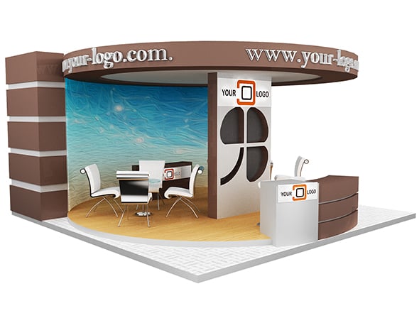 Booth Exhibition Stand a596b - 3DOcean Item for Sale