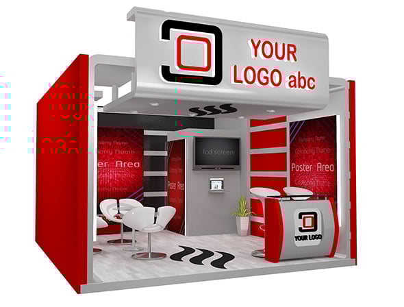 Booth Exhibition Stand a597a - 3DOcean Item for Sale