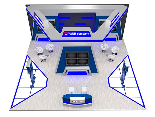 Booth Exhibition Stand a597b - 3DOcean Item for Sale