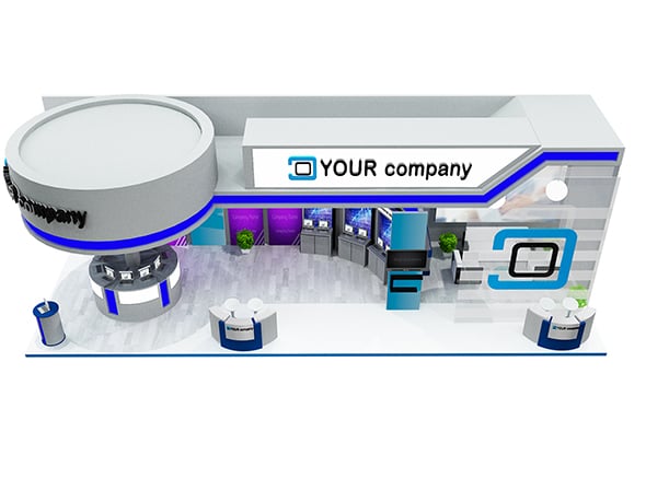 Booth Exhibition Stand a598b - 3DOcean Item for Sale