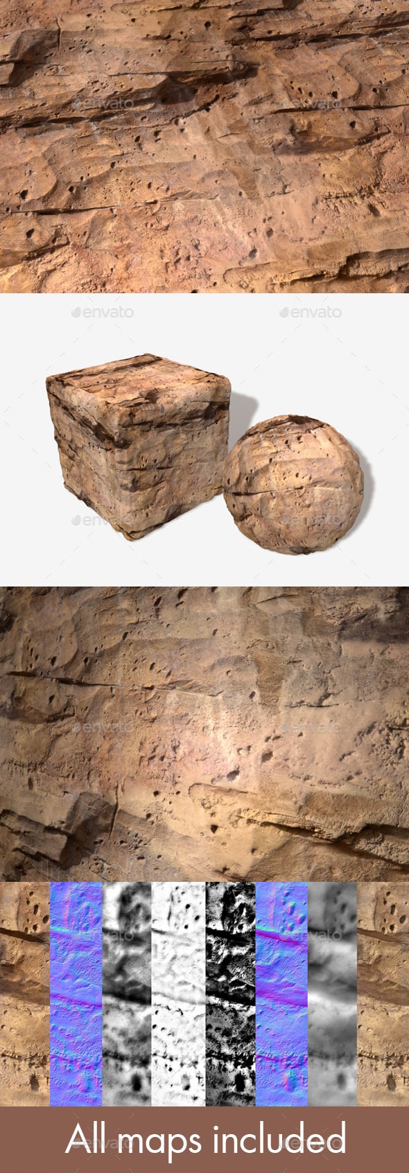 Orange Rock Face Seamless Texture - 3DOcean Item for Sale