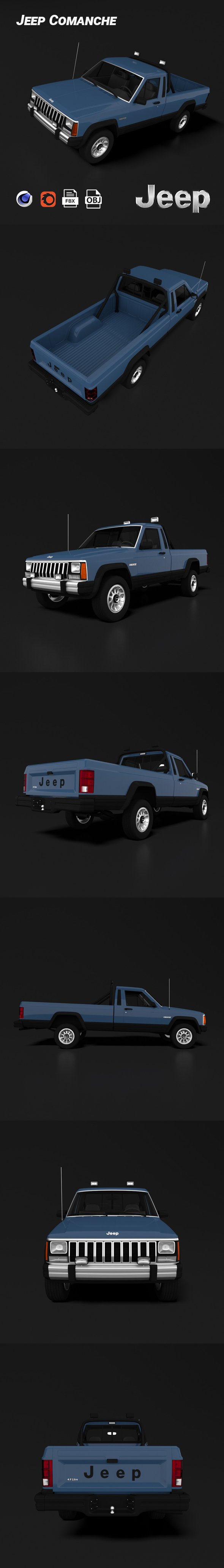 Jeep Comanche - 3DOcean Item for Sale
