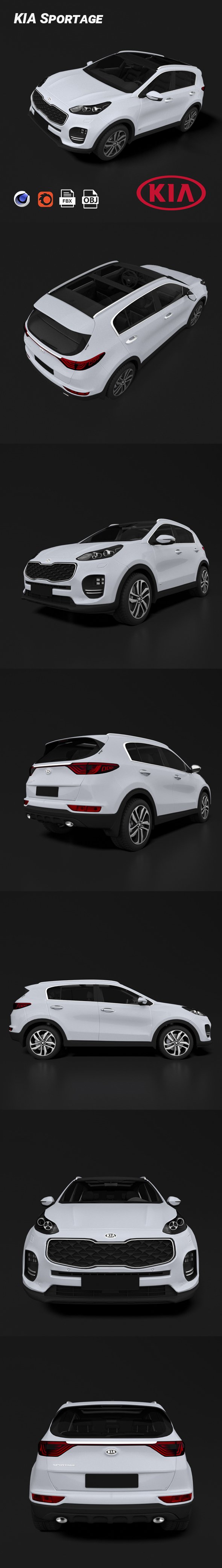 KIA Sportage - 3DOcean Item for Sale