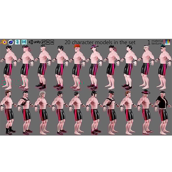 Characters-4 street fighter - 3DOcean Item for Sale